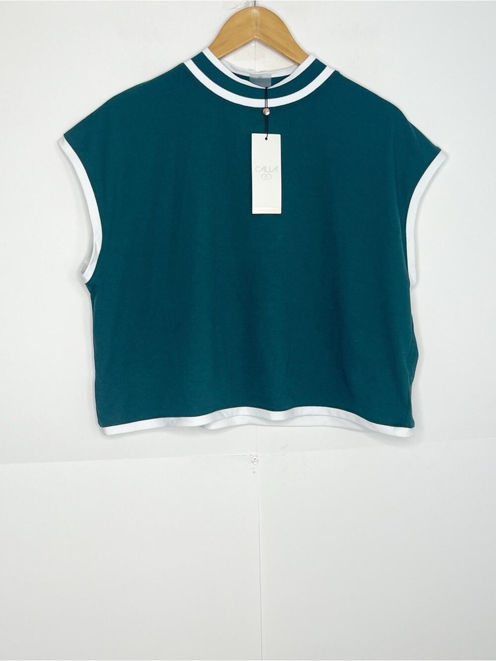 Calia Womens Rib Mock Crop Tank Top Size XL